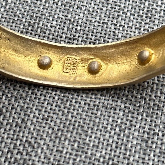 Vintage amazing leslie block bracelet gold tone #96 - Picture 5 of 7